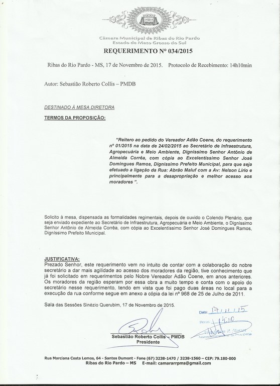 Requerimento de ligação de ruas solicitado pelo vereador Robertão, é  atendido pela Secretaria de Infraestrutura — Câmara Municipal