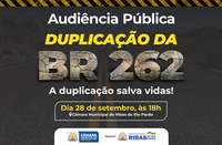 Presidente anuncia audiência pública sobre duplicação da BR-262 